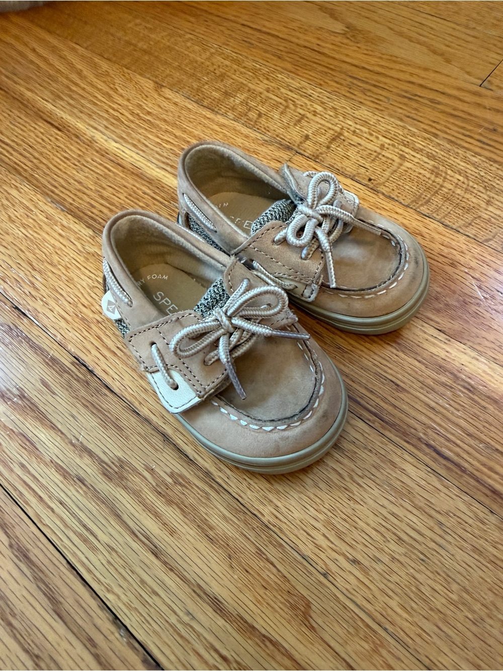 Sperry Kids Beige/Tan Moccasin Boat Shoes